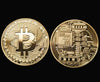 Gold Plated Bitcoin Coin Collectible BTC