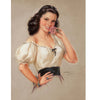 Elegant Lady Frameless Canvas Oil Painting