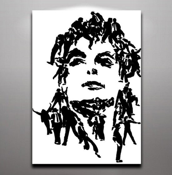 Pop Star MJ Michael Jackson Abstract Painting