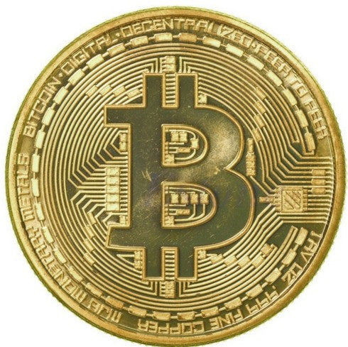 Gold Plated Bitcoin Coin Collectible BTC